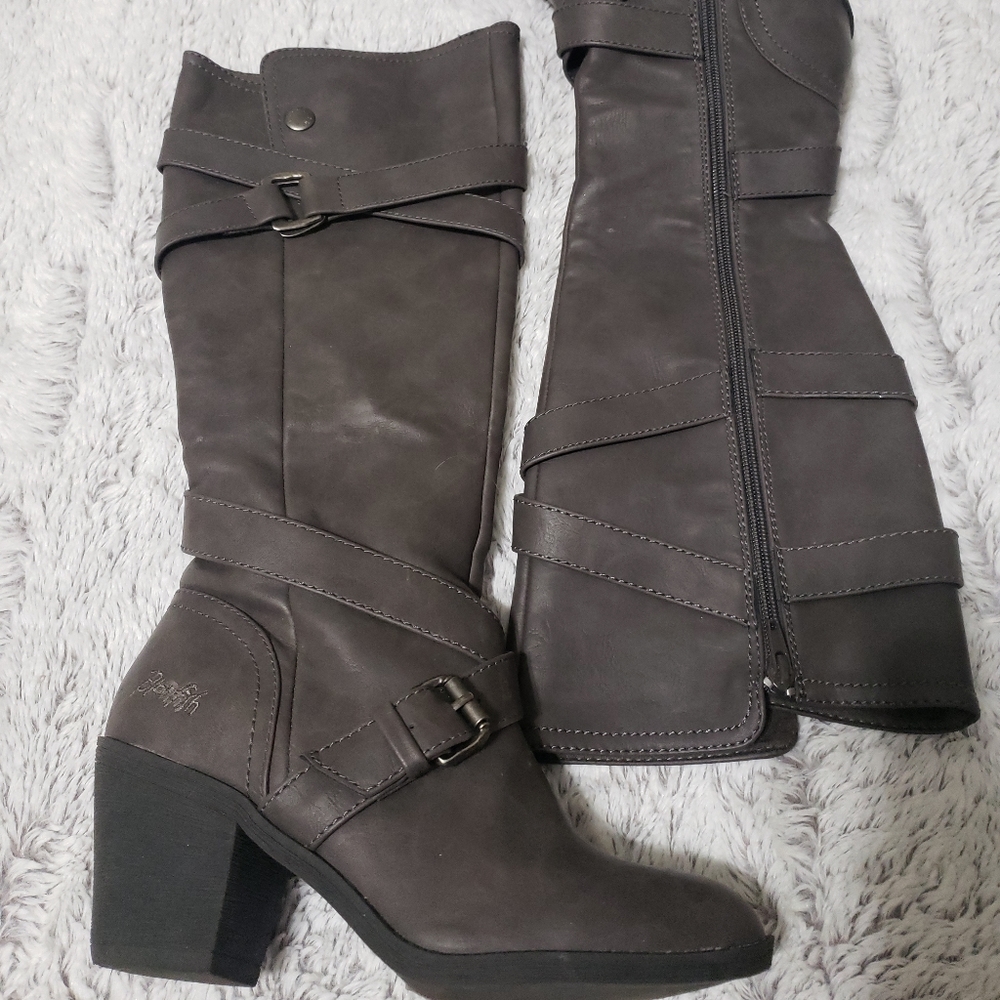 Blowfish grey leather boots